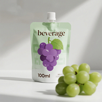 Pochette à boisson personnalisée pour jus, lait, thé, soupe à emporter, avec bec verseur transparent et support pour liquides