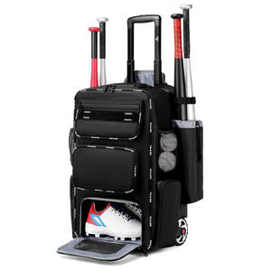 Nouvelle arrivée Sac de baseball pliable en polyester de haute qualité de couleur noire durable et à bas prix pour les sports de plein air - Product Image 1