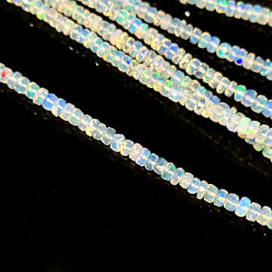 Cuentas Redondas Facetadas de Ópalo Etíope Brillante, Cuentas de Ópalo de Fuego Welo, Cuentas de Ópalo de Fuego Natural de 4-5.5 mm para la Fabricación de Joyas - Product Image 3