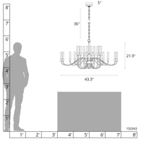 Lustre moderne rond en verre fumé foncé, fabriqué à la main en acier, réglable en hauteur, pour salon, lampe suspendue, 20 lumières