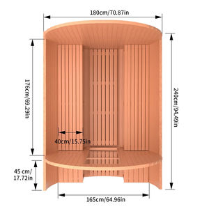 Sauna de Cedro Rojo Canadiense de Envío Rápido Local en EE. UU., Sauna de Madera de Alta Calidad para 6 Personas - Product Image 4