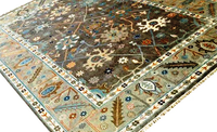 Wool Handmade Moroccan Eco-friendly Anti-Slip Antique Hand Knotted Rugs Abstract Multi Color 8x14 9x12 Prayer Carpet Home Decor