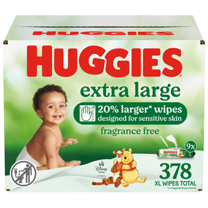 Lingettes pour bébé Huggies Extra Large, non parfumées, 9 paquets à ouverture facile (378 lingettes au total) - Product Image 5