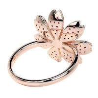 Nouvelles bagues de fiançailles et de mariage pour femmes, design de créateur, or massif 14 carats, forme de bouton de fleur, certifiées IGI, diamant esthétique de haute qualité