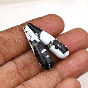 Nueva llegada 9x30mm Natural cebra jaspe piedra preciosa suelta suave lágrima gota Briolette mejor piedra preciosa verde para la fabricación de joyería fina - Product Image 5