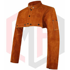 Gants de sécurité en cuir de vachette fendu 7 oz 14 pouces, résistants à la chaleur supérieure, antistatiques et antidérapants, pour la soudure - Product Image 2