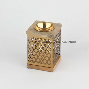 Quemador de Incienso Árabe de Acero Inoxidable de Lujo con Base de Madera para Decoración del Hogar, Majlis, Venta al por Mayor, OEM - Product Image 6