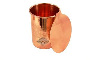 Elegant copper tumbler perfect for healthy lifestyle antique look handcrafted by skilled Indian artisans - Product Image 6