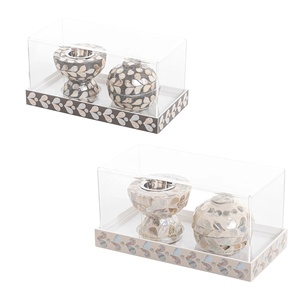 Quemador árabe de perlas, juego de incienso para madre de perla, Mubkhar con caja acrílica hecha a mano de Oriente Medio - Product Image 2