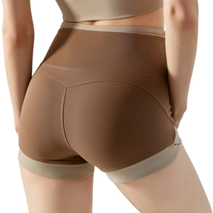 Women's High Waist Three-Point <b>3</b>/<b>4</b> Slip <b>Shorts</b> Casual Hip Lift Color-Blocked Sports Leggings Hot Knitted for Outdoor Wear - Product Image 4