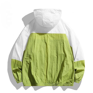 High Quality Canvas <b>Lightweight</b> Full Zip Stand Collar Spring Waterproof Windbreaker <b>Jacket</b> for <b>Men</b> Women - Product Image 4