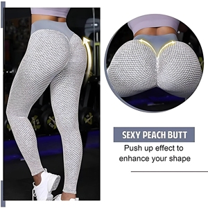 <b>Leopard</b> Pattern Honeycomb High Waist Yoga <b>Leggings</b> with Elastic Closure and Pocket Comfortable Fitness <b>Leggings</b> - Product Image 4
