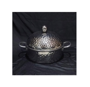 Plat de service rond tendance couleur argent, qualité exclusive, pour hot pot, ustensile de cuisine, best-seller - Product Image 4