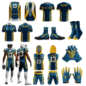 Meilleure offre de gros paquet uniformes de football américain sacs à main de football d'équipe sublimés de qualité supérieure - Product Image 1