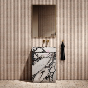 Calacatta Viola Marbre <span class=keywords><strong>Salle</strong></span> <span class=keywords><strong>De</strong></span> Bains Vanité <span class=keywords><strong>De</strong></span> Luxe Moderne Évier Cabinet Avec Tiroirs Élégant Lavabo En Pierre - Product Image 5