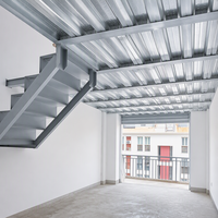 Tôle de plancher en acier galvanisé de type ouvert YX51 305 915 pour la construction de dalles de béton à usage intensif