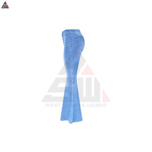 Pantalones Vaqueros de Mezclilla para Mujer, a la Moda, de Cintura Media, Corte Regular, Casuales, Personalizados, 100% Algodón, Transpirables, para Invierno - Product Image 5