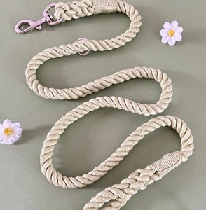 Correa para Perro de Cuerda de Algodón Verde Suave: Correa Resistente para Pasear - Product Image 2