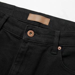 Pantalones Chinos de Cintura Alta Personalizables para Hombre, de Algodón y Felpa, Lavado Vintage, Estilo Urbano, Rectos, con Rayas Curvas, OEM - Product Image 4
