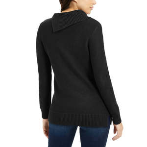 Maglione Invernale Casual da Donna Charter Club, Taglia XS, Nero con Colletto Asimmetrico e Decorazioni a Motivi - Product Image 2