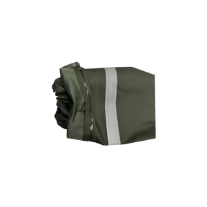 Chaqueta de Pesca Resistente de PVC Verde Militar de 0.45mm con Franjas Reflectantes, Capucha Integrada y Malla Transpirable, la Mejor para Buceo, Impermeable - Product Image 4
