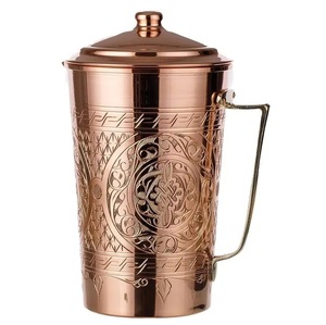 Pichet à eau en cuivre personnalisable de qualité et de luxe à prix économique Mariages Hôtels Barware Verres Théières et bouilloires - Product Image 1