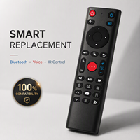 جهاز تحكم عن بعد صوتي ATV3 بشعار مخصص لأجهزة تلفزيون Q3/Q5/Q10/Lemon، عزل بالأشعة تحت الحمراء، OEM ODM، 4 أزرار، مدى 10 متر