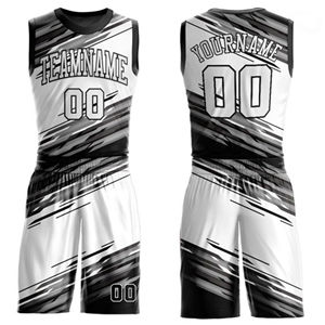 Kits de basket-ball OEM sublimation sportswear Ensembles de basket-ball imprimés personnalisés Vente en gros uniforme de basket-ball en polyester personnalisé pour hommes - Product Image 5
