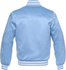 Custom Embroidery Satin Varsity Jacket for Men and Women Lightweight <b>Winter</b> Bomber with Chenille Patch Logo - Product Image 2