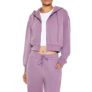 Comfortable <b>Hoodies</b> with Front Pockets Wholesale Supplier Fashion Women <b>Zip</b> <b>Up</b> Hoodie Casual - Product Image 2