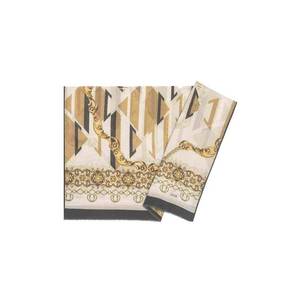 Ensemble de foulards de mode colorés en soie et coton Aker 75x200 - Product Image 1