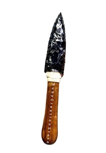 Punta de Flecha de Obsidiana Negra Tallada a Mano de Primera Calidad, 8 Pulgadas, Piedra Preciosa Grande, Punta de Cristal para Decoración y Energía Curativa - Product Image 2
