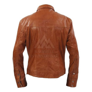Chemises en cuir pour hommes de qualité supérieure, best-seller, couleur unie, confortables et respirantes, en vente en ligne - Product Image 4