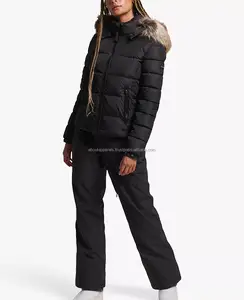 Jaket wanita empuk kualitas tinggi luar ruangan wanita jaket standar anyaman musim dingin dewasa berlapis bernapas