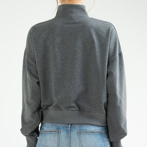 Sudadera Corta para Mujer, Suave y Cómoda, para Invierno, Fitness y Descanso, a la Moda, Servicio OEM, Logotipo Frontal - Product Image 3