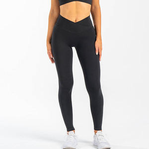 Nouveau personnalisé noir NKD croix taille bande Leggings haute croix sur ceinture dernière et vêtements actifs mode Gym Leggings pour les femmes - Product Image 1