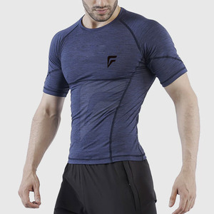 Camisetas de Gimnasio para Hombre al por Mayor, Cómodas, Transpirables, de Secado Rápido, Estilo Urbano, Ropa Deportiva, Logotipo Personalizado, Diseño Liso - Product Image 1
