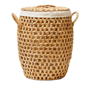 Panier de rangement en osier de couleur naturelle panier de rangement tissé à la main paniers de rangement en jacinthe des fournisseurs au Vietnam - Product Image 5