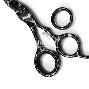 Ciseaux de coiffure professionnels en acier inoxydable à lame affûtée en marbre noir pour salon et barbier - Product Image 3