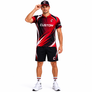 Conjunto de Uniforme Personalizado PopDarts |   Camiseta Sublimada, Pantalones Cortos Deportivos y Gorra de Béisbol |   Fabricante de Ropa Deportiva para Equipos - Product Image 4