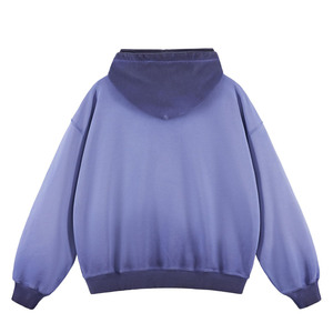 Sweat à capuche personnalisé de haute qualité en coton pour hommes délavé au soleil vêtements de rue doublé à l'acide surdimensionné brodé solide hiver - Product Image 2
