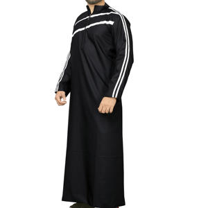 Nueva llegada tela India Thobes Línea Blanca patrón de longitud completa cierre de cremallera tamaño XS vestido largo para niño venta exclusiva - Product Image 4