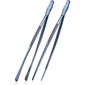 Kit de placage de chef professionnel de haute qualité pinces à épiler spatule en acier inoxydable décalé avec Logo personnalisé - Product Image 4