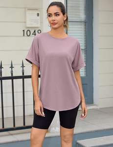 Camisetas gráficas de gran tamaño de verano para mujer, camisetas holgadas con cuello redondo, camisetas de manga corta informales a la moda para todos los días, patrones estampados - Product Image 4