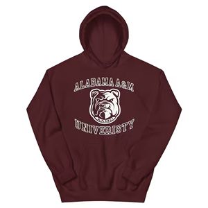 Alabama A & M เสื้อฮู้ดมหาวิทยาลัยบูลด็อกคลาสสิกปักโลโก้ออกแบบกันหดเส้นทอทึบ - Product Image 1