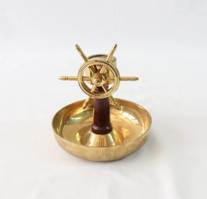 Trendy Nautical Ashtray Nautical <b>Ships</b> <b>Wheel</b> Compass Vintage Ashtray High Quality Best Nautical <b>Ship</b> <b>Wheel</b> Handmade Decor - Product Image 2