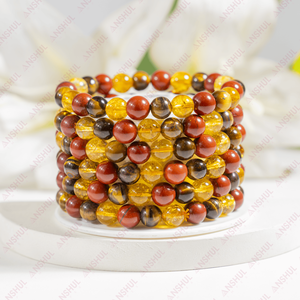 High Trending Boost Confidence 8mm Round <b>Beaded</b> <b>Bracelet</b> Natural Healing Gemstone <b>Bracelet</b> For Meditation Jewelry At Best Price - Product Image 1