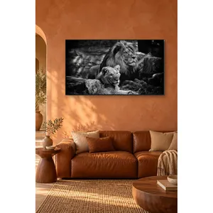 Impression sur toile Fida Lion et Lionesse sur les rochers - Product Image 5