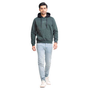 เสื้อมีฮู้ดผู้ชายพิมพ์ลายหน้าอกกราฟิกและเสื้อมีฮู้ดสีบล็อกใส่เล่นกีฬาใส่สบาย - Product Image 2