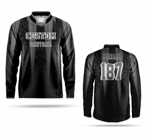 Camisetas de paintball personalizadas para deportes al aire libre, tela de poliéster de alta calidad, manga larga con nombre y número de equipo - Product Image 4